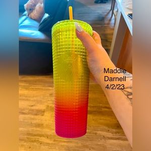 Starbucks Tumbler Yellow & Pink Ombré 24 oz.